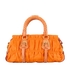 Mini Gaufre Tote, &pound;220, Handbags, Orange, Leather/Nylon, Back view